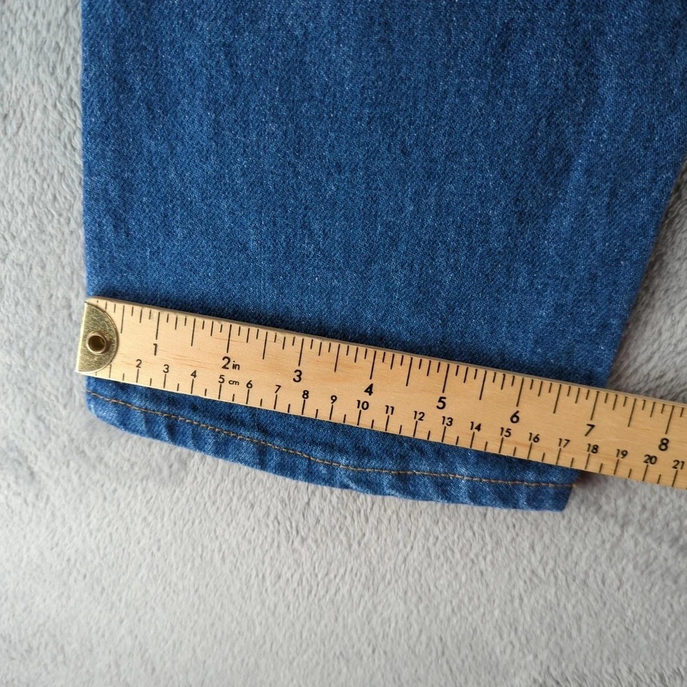 Vintage 80s Levi's Jeans Mens 33x32 Blue Dark Wash Slim Straight Made Canada - Picture 11 of 12
